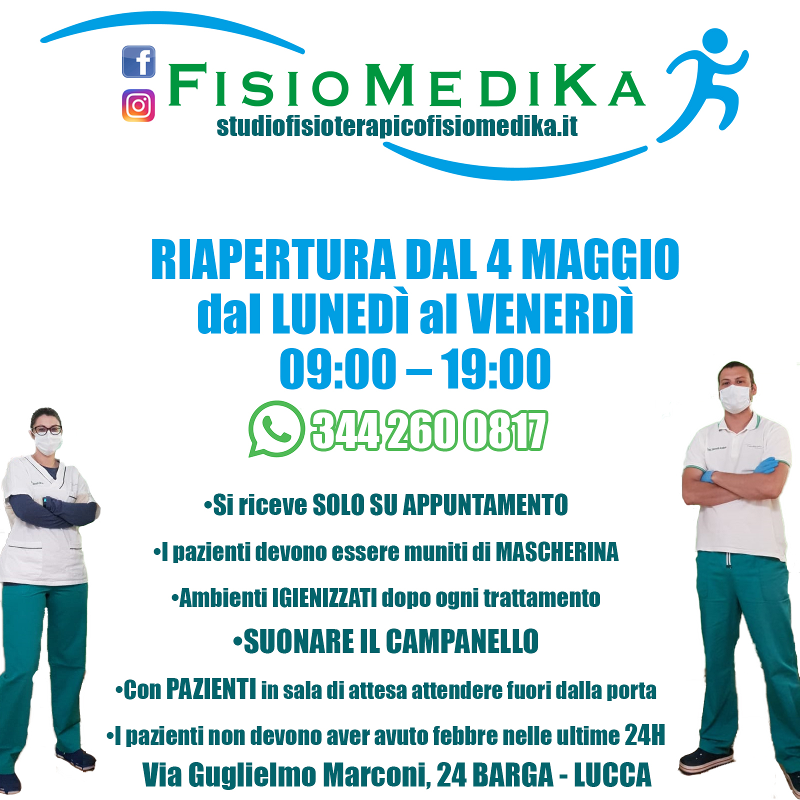 Riapertura Studio dal 4 MAGGIO 2020! IN SICUREZZA!